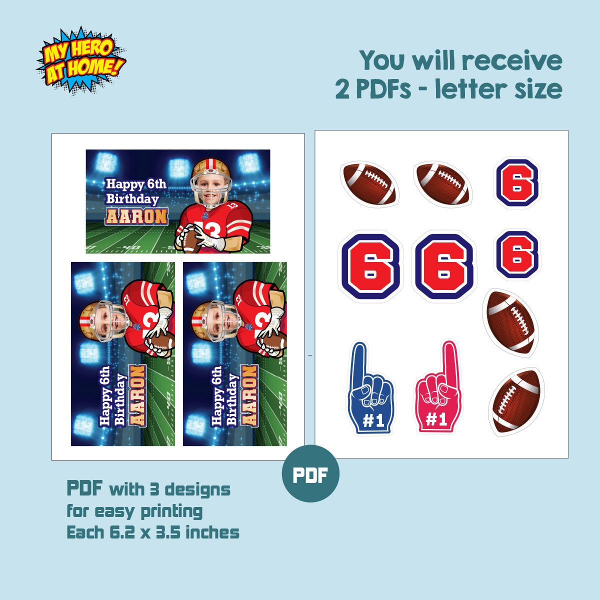 Custom Football 49ers Gable box with photo, Gift boxes party favors themed 49ers. 420GB
