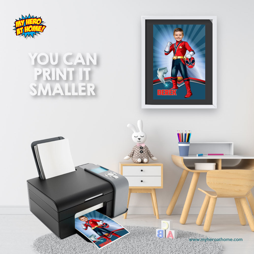 Power Rangers Poster with your photo, Power Rangers printable gift. 464