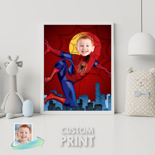 Personalized Spider-Man Print with Child as Peter Parker. 469