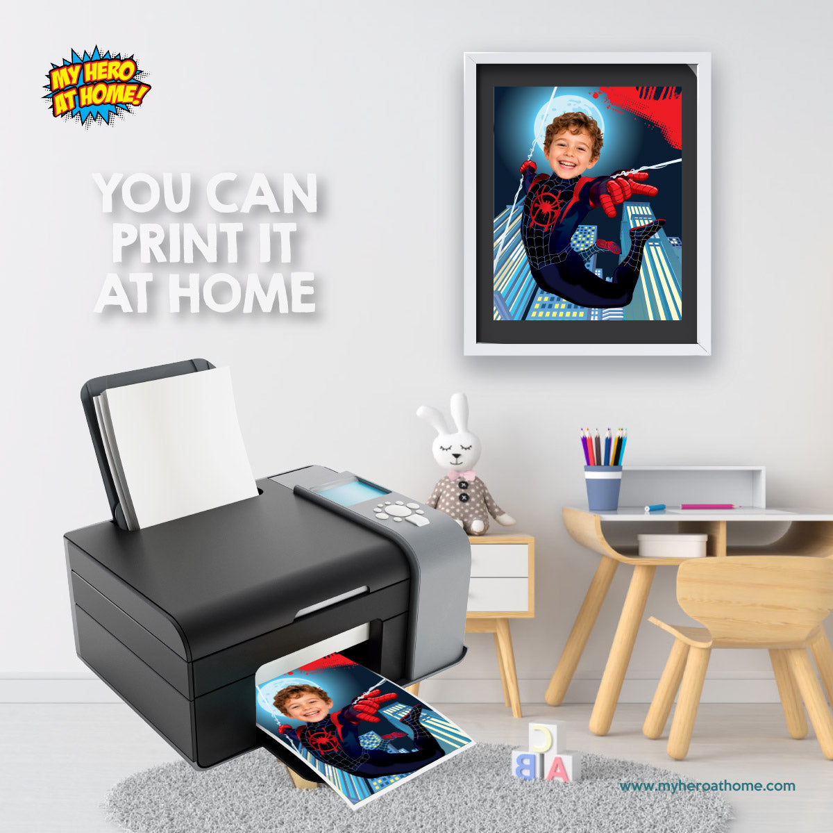 Personalized Spider-Verse Gifts Prints Featuring Child as Miles Morales. 471
