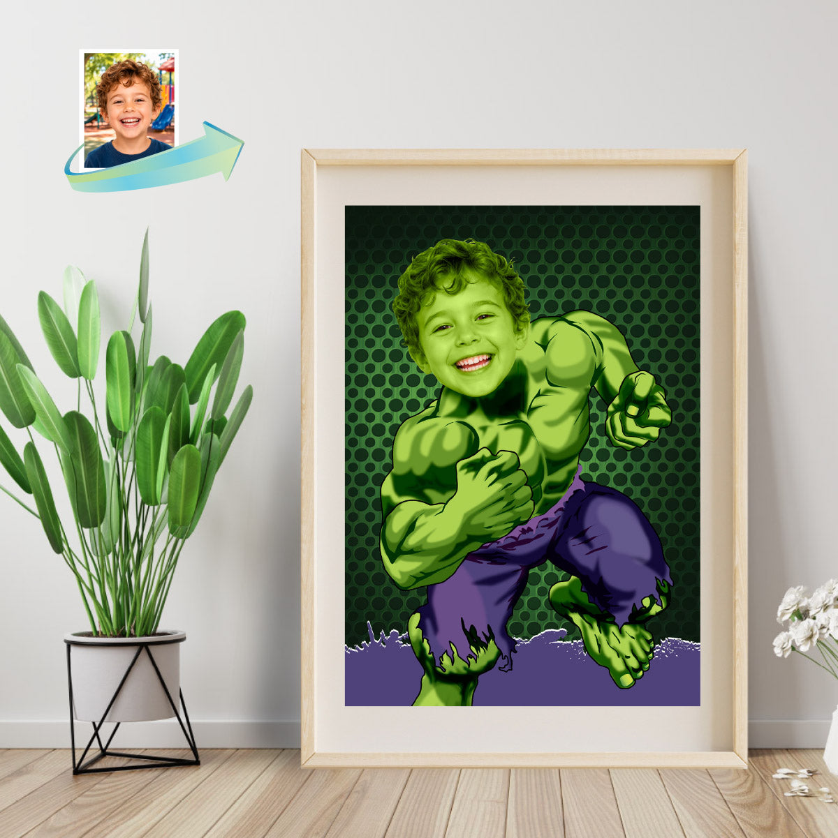 Personalized Printable Hulk Gifts Featuring Child as Favorite Superhero. 473