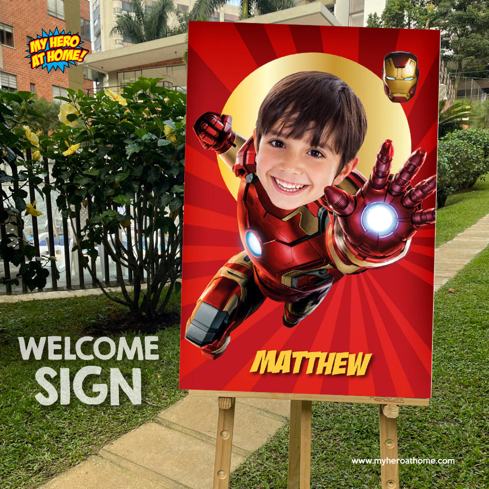 Printable Ironman Gifts with photo, Custom Iron Man Decor, Ironman Photo Print. 475B