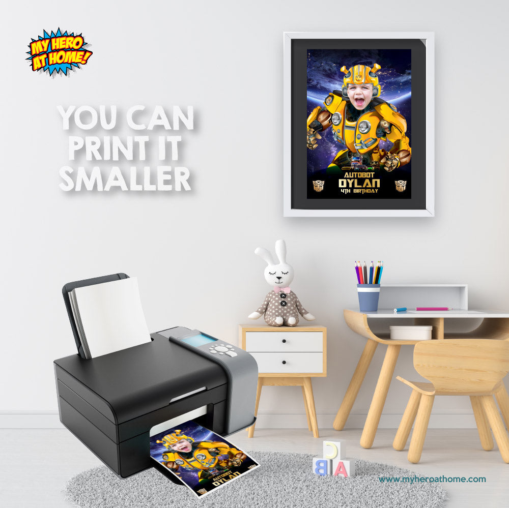 Bumblebee Poster with photo, Bumblebee Decor, Bumblebee party Decor, Bumblebee wall. 485
