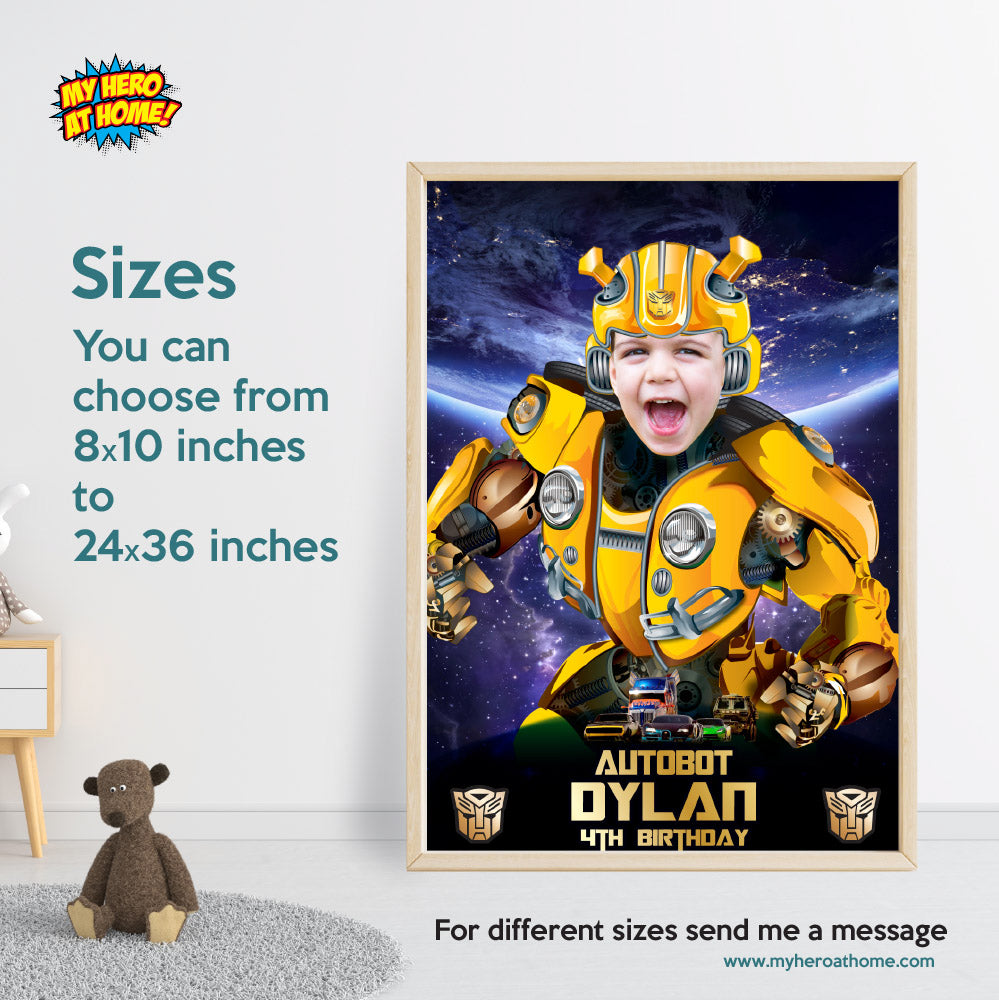 Bumblebee Poster with photo, Bumblebee Decor, Bumblebee party Decor, Bumblebee wall. 485