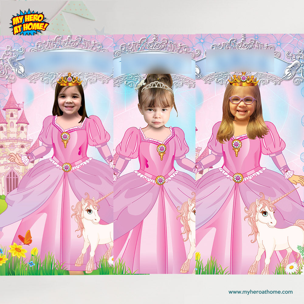 Princess Poster with photo, Pink Princess photo Poster, Custom Princess Unicorn Poster, Custom Princess Gifts. 514