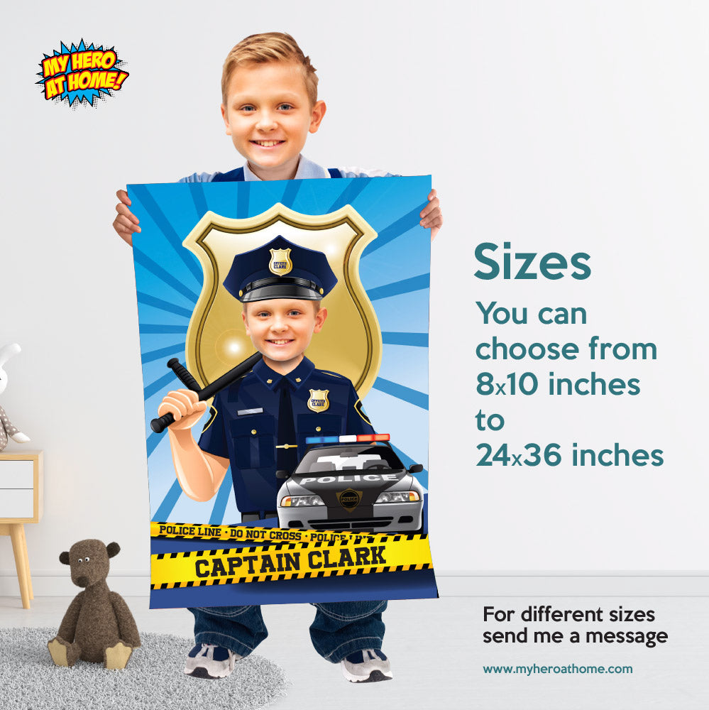 Police Poster, Police Decoration, Police Room Decor, Police Gifts, Police Party Decor, Police Wall, Police party, Policeman poster. 573