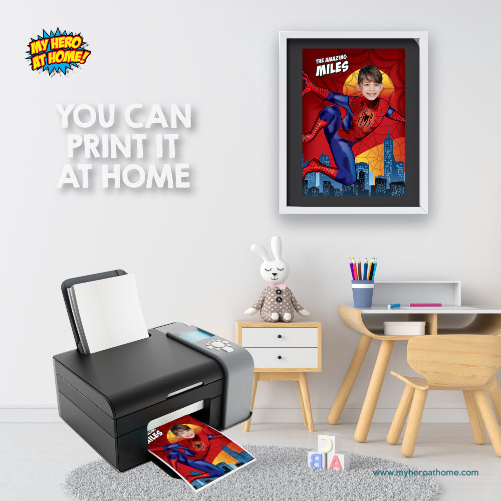 Spiderman Photo Poster, Custom Spiderman Gift, Custom Spiderman Decor. 595