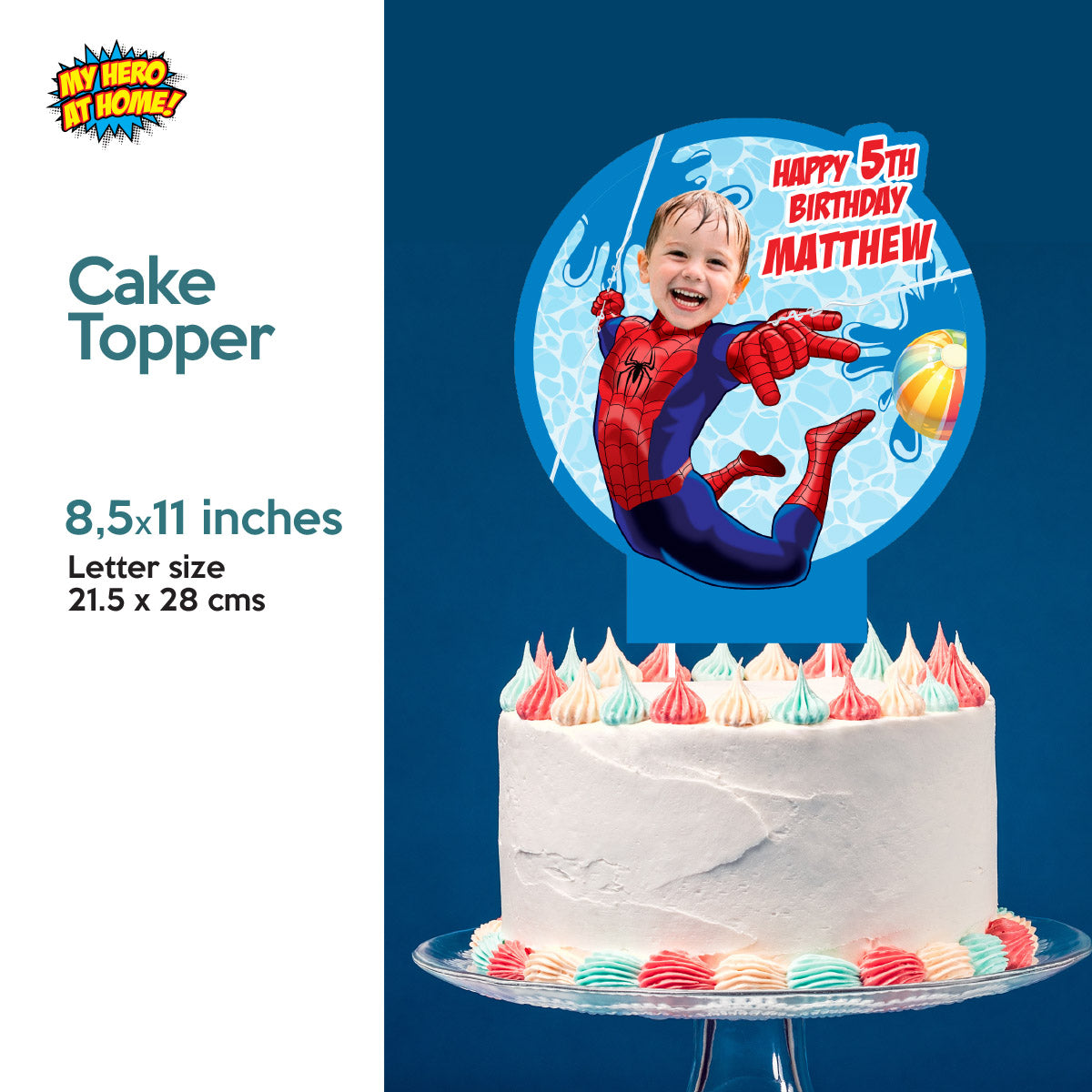 Personalized Spiderman Pool Party Birthday Bundle with photo. 932B2