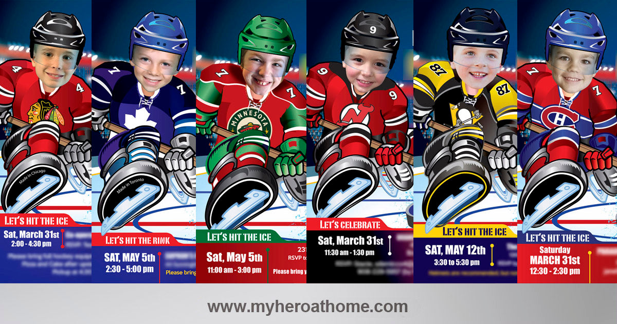 MN Wild Backdrop with your birthday boy as the player, Hockey Minnesota Party Banner. 319BB