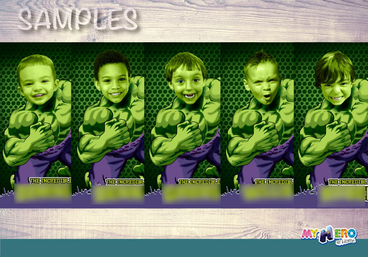 Hulk Halloween Birthday Welcome Sign Personalized Featuring Kid as Hulk. 2509WS2