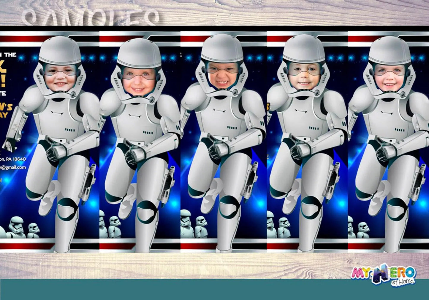 Personalized Star Wars Dark Side Print Gift Featuring Child as a Stormtrooper. 499