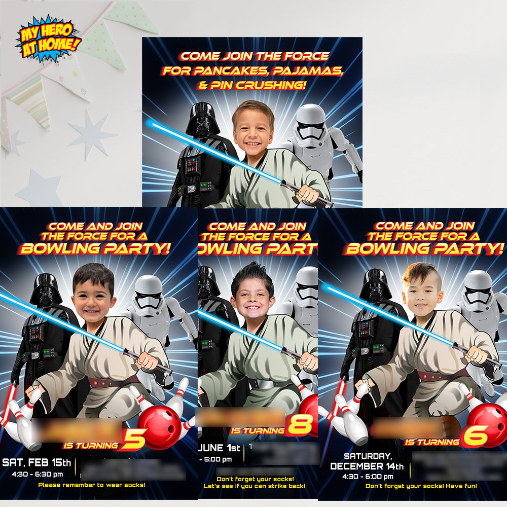 Star Wars Jedi Halloween Birthday Banner Personalized with Kid as the Star (Horizontal). 2507BBH