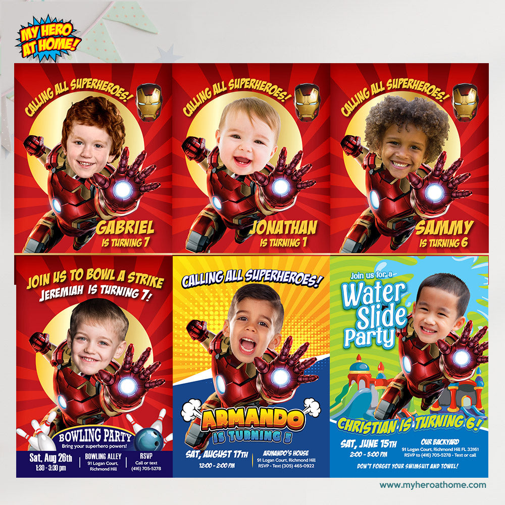 Personalized Ironman Valentines tags with child as the star, Valentine Ironman themed cards. 2401