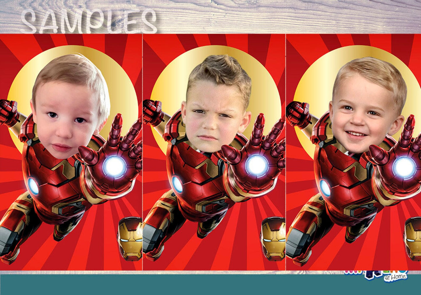 Personalized Ironman Valentines tags with child as the star, Valentine Ironman themed cards. 2401