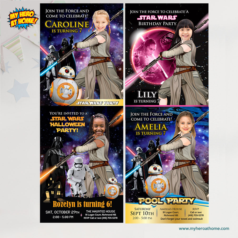 Jedi Rey Valentines tags with child as the star, Star Wars Valentine themed cards. 2409