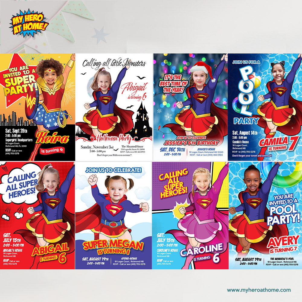 Personalized Supergirl Valentines tags with girl as the star, Valentine Supergirl themed tags. 2249