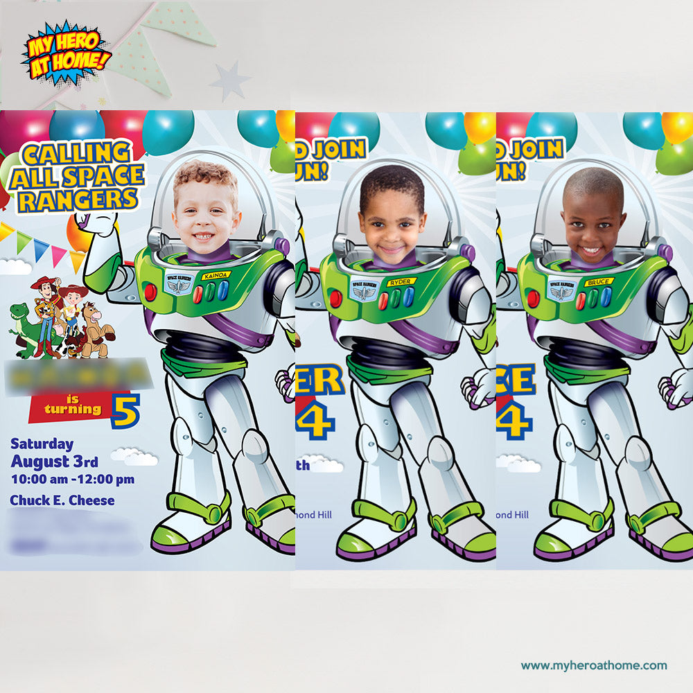 Personalized Buzz Lightyear Cake Topper | Birthday Child Becomes Buzz. 603CT