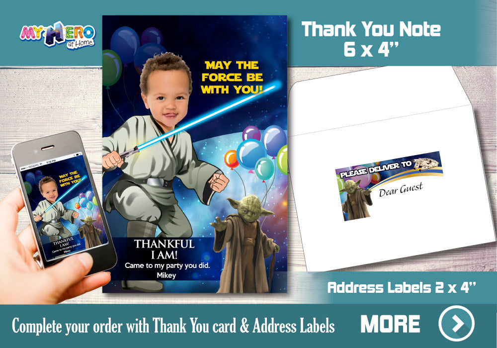 Baby Jedi 1st Birthday Invitation, Star Wars 1st Birthday, Baby Jedi 1st Party, First Birthday Jedi, Baby Jedi Invitation. 017