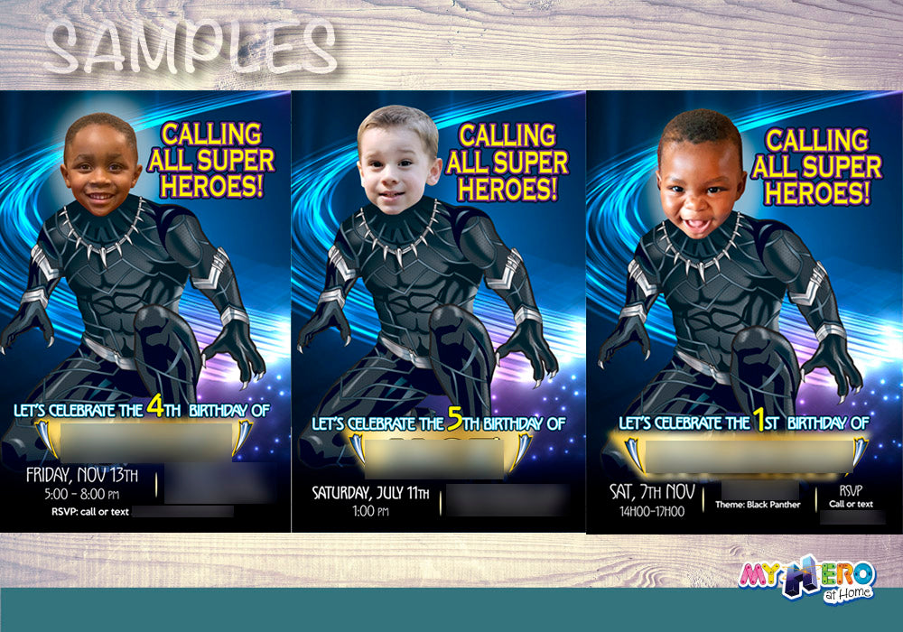 Black Panther Cake topper with your kid as the star, Black Panther printable cake. 624