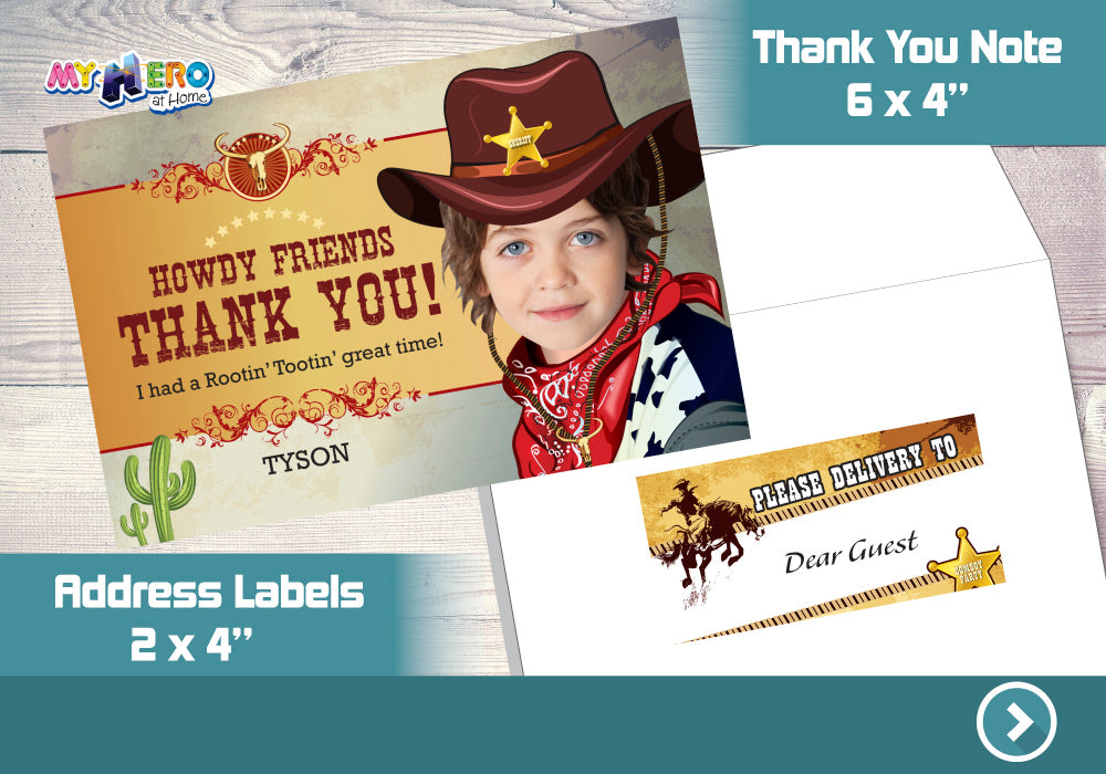 Western Cowboy Photo Invitation, Cowboy Party, Rodeo Birthday, Sheriff party, Cowboy Digital Invitation, Cowboy Invitation. 204