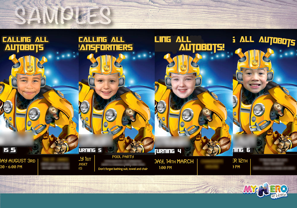 Bumblebee party Invitation, Bumblebee photo invitation, Bumblebee theme party. 292