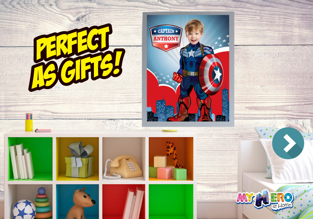 Captain America Poster with photo, Captain America Decor, Captain America Wall, Custom Captain America Gifts. 365