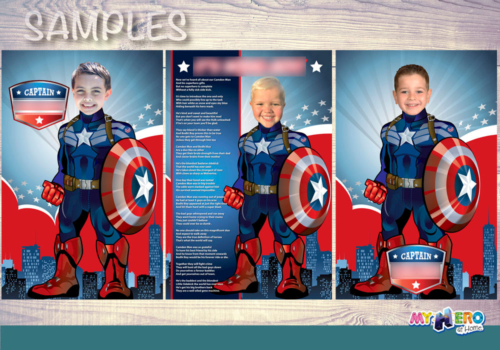 Captain America Poster with photo, Captain America Decor, Captain America Wall, Custom Captain America Gifts. 365
