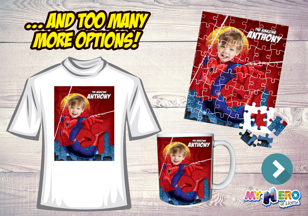 Personalized Spiderman Poster with your child as the star, Custom Spiderman printable gift. 367