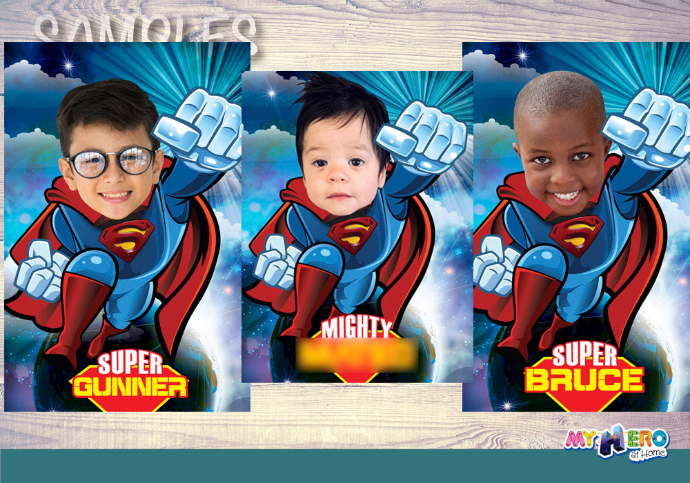 Superman Poster with photo, Superman decor, Superman gift, Superman wall, Super Backdrop. 369