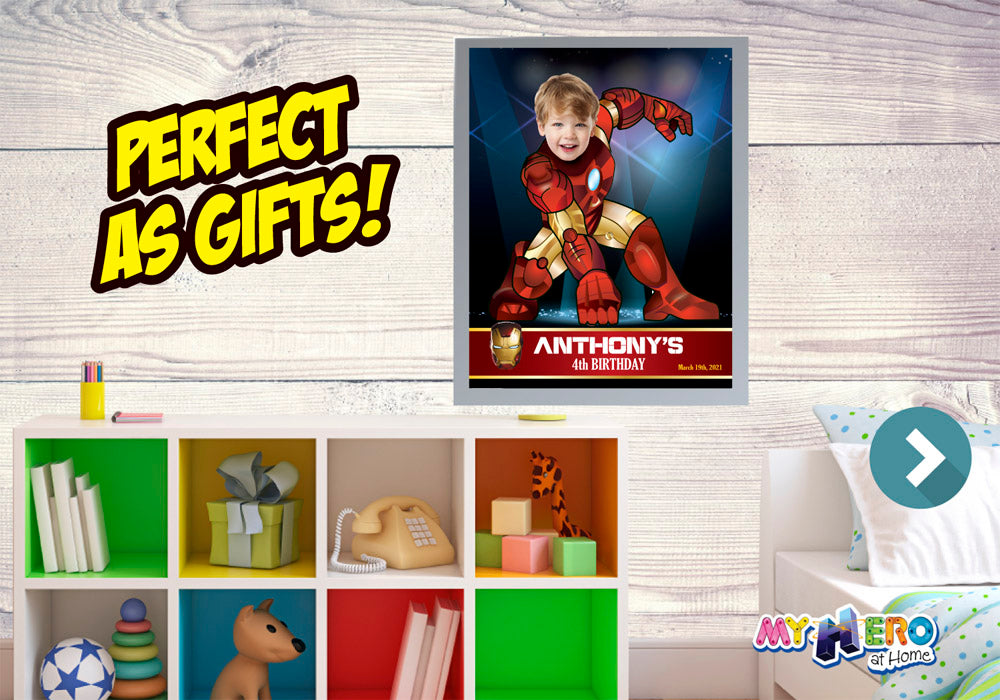 Iron Man Poster with photo, Iron Man Decoration, Personalized Iron Man Gifts. 429