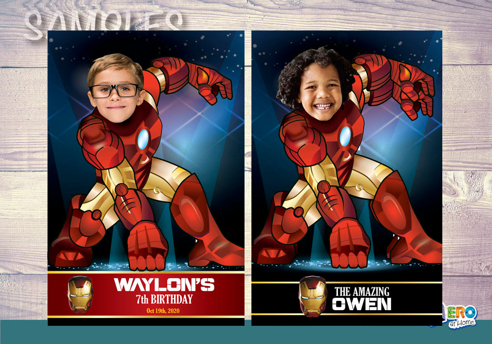 Iron Man Poster with photo, Iron Man Decoration, Personalized Iron Man Gifts. 429