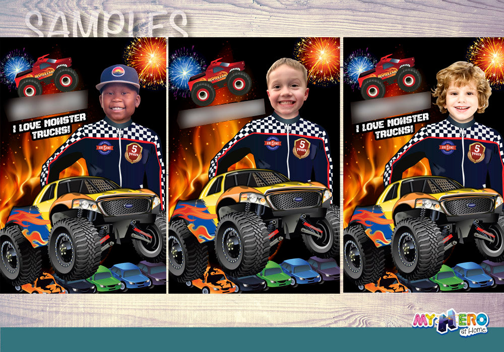 Monster Truck Photo Poster, Monster Truck Decor, Monster Jam Poster, Monster Truck Room Decor, Monster Truck Gifts. 452