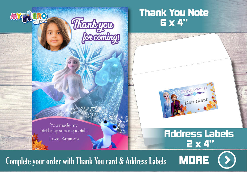 Frozen Water Horse Invitation. Frozen Birthday Invitation. Frozen Photo Invitation. Frozen 2 Party Invitation. 458