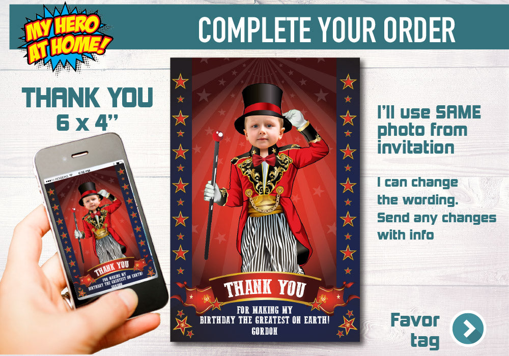 Circus Party Invitation, Circus Photo Invitation, Carnival Invitation, The greatest show birthday, Circus theme birthday party. 545