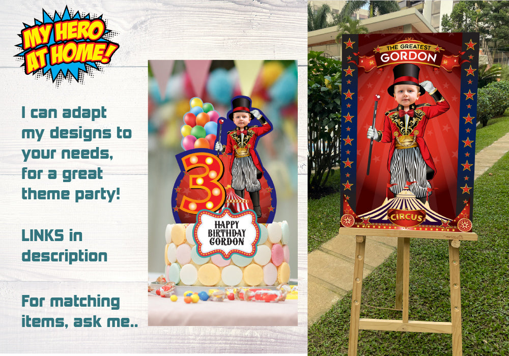 Circus Party Invitation, Circus Photo Invitation, Carnival Invitation, The greatest show birthday, Circus theme birthday party. 545