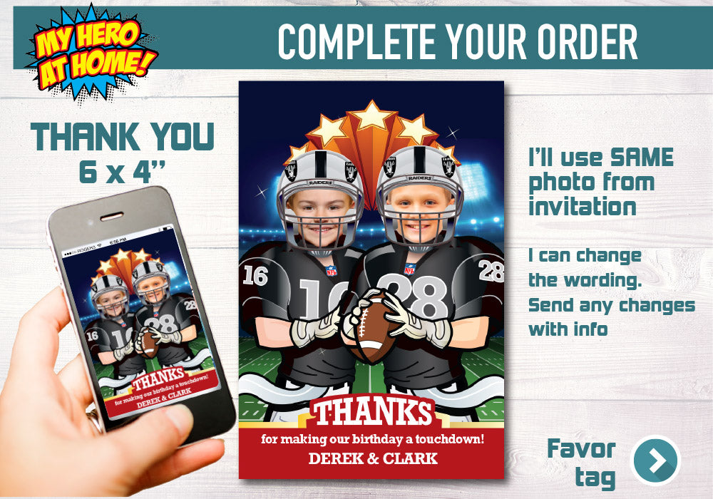 Football Siblings Invitation, Football siblings birthday, Joint Football invitation, 2 kids football invitation. 600
